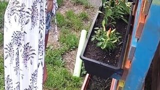 Gardening without t-shirt!