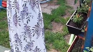 Gardening without t-shirt!