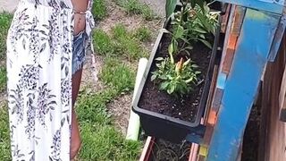 Gardening without t-shirt!