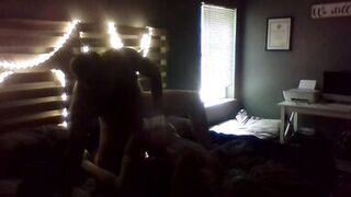 Cheating housewife invite boyfriend over when husband leaves for work and fucks him in her wedding vale