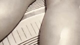 Feet, dick and ass. The hand that caresses is the same one that slaps