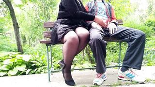 Naughty milf is happy to help me cum in nature - 7 image