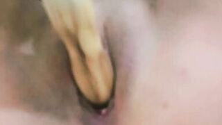 Masturbation with a rolling pin