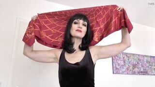 Designer Silk Headscarf Fashion Show Clip