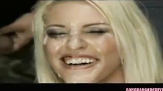Gangbang Archive Blonde slut orgy