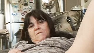 slut milf eats banana from her pussy