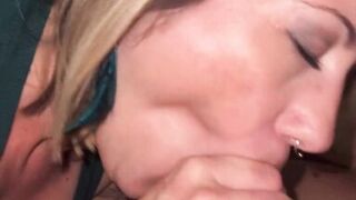 Amateur wife sucks cock and swallows cum