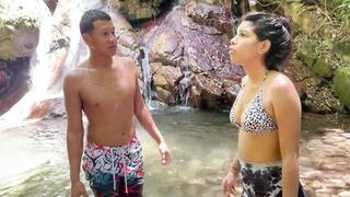 Unknown Latina girl is fucked in the woods while she is lost