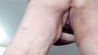 Big booty BBW Pawg mature granny in mini dress showing dripping wet pussy close up