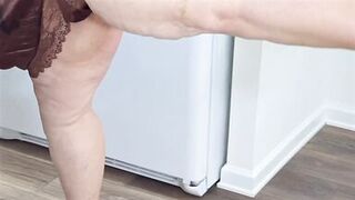 Big booty BBW Pawg mature granny in mini dress showing dripping wet pussy close up - 7 image