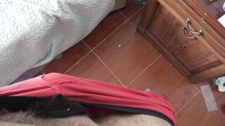 I caught my 18 year old step son masturbating on my dirty panties !!!