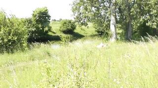 Milf sexy woman sunbathing naked on river bank. Naked in public. Wild beach Nudist. Ass. Pussy. Blonde. Doggystyle. Outside. POV