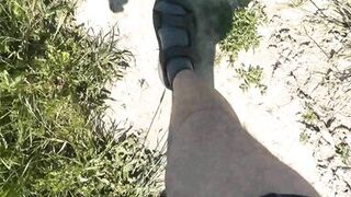 Milf sexy woman sunbathing naked on river bank. Naked in public. Wild beach Nudist. Ass. Pussy. Blonde. Doggystyle. Outside. POV