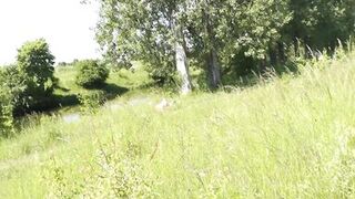 Milf sexy woman sunbathing naked on river bank. Naked in public. Wild beach Nudist. Ass. Pussy. Blonde. Doggystyle. Outside. POV