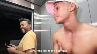 Big ass neighbor convinces me to fuck inside the elevator - Kylei Ellish & Millan Rodriguez