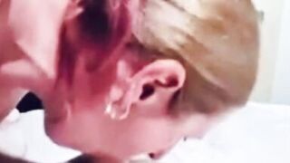 Stepmom and stepson shard holiday hotel room