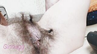 playing with pussy, playing with pussy hair, big labia,fingering , hairy pussy - 5 image