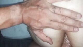 Cum in the mouth, cum in the pussy, cum in the ass. Fucking my bitch's 3 holes.