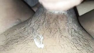 At first the girl didn't want to, but instead spurted in her hand