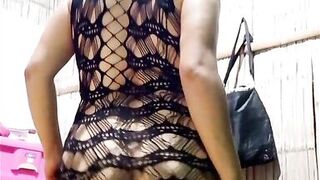 HUGE PACKAGE IS THE ONE MY BUSY STEPMOTH HAS!! SHE RUBLES HER WET VAGINA AND ROLLS UP HER VAGINAL LIPS. THE LINGERIE SHE WEARS MAKES HER LOOK WITH ENOUGH SKIN TO HAVE INTENSE SEX.