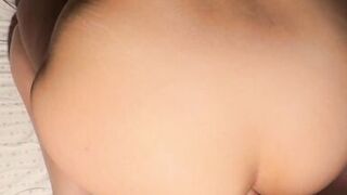 Wife fucking herself in the ass with the dildo