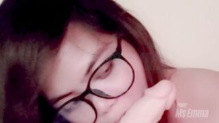 Amateur Cute Filipina Ms Emma Sucks a Big Dildo, Who wants to go next? - Awesome Solo Blowjob