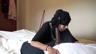 Muslim maid has sex with big black cock in a hotel room - 14 image