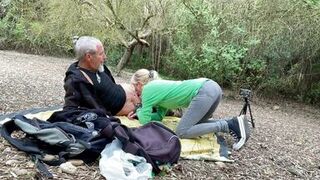 EXCURSION WITH MY STEPBROTHER - BLOWJOB ON THE MOUNTAIN - CUM IN MOUTH