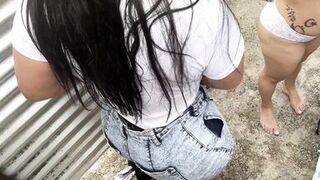 Voyeurism in the beach locker room