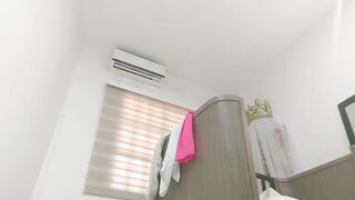 Beautiful nurse comes home from work but doesn't know she has been recorded