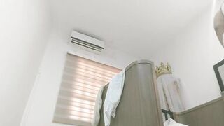 Beautiful nurse comes home from work but doesn't know she has been recorded