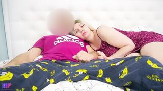 Stepmom and stepson watched a movie that ended with a huge creampie - 2 image