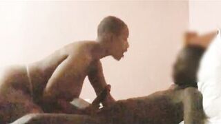 Black mom seduces stepson with blowjob and rides his bbc preview - 15 image