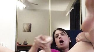 Room Cam: Sexy Brunette MILF Stuffs Throbbing Wet Pussy With Dildo And Cums Everywhere While Rubbing Clit - 15 image