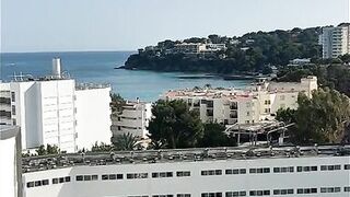 The hotel neighbors watch while I fuck my wife on the hotel balcony in Mallorca