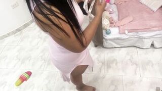 Surprising my voluptuous stepmother by changing clothes