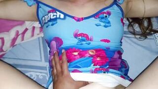 Stepmother, tired of stepfather not fucking her, goes into her stepson's room in search of cocks