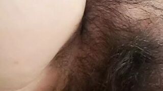 Mammy teases by touching her pussy and tits