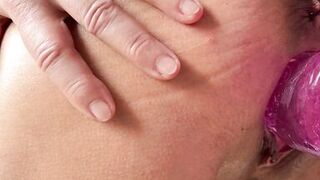 Big Dildo Riding and DP with Vibro XXL