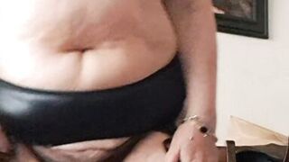 aunt swallowing the dildo whole in her rich hole - 3 image