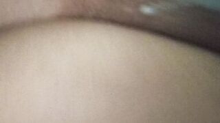 my cuckold hubby watches me being fucked by the inexperienced neighbor in the living room