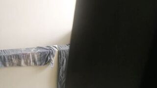 my cuckold hubby watches me being fucked by the inexperienced neighbor in the living room