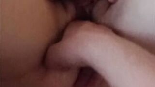 Wife fingers herself and is fingered by work colleague