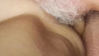 Licking juicy cocha and ends up in her tail