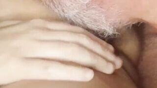 Licking juicy cocha and ends up in her tail