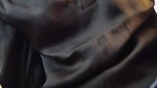 Naughty open window MILF pussy show - flashing & showing off for strangers next door