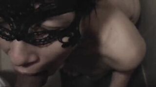 I saw my stepbrother in the shower and I couldn't hold back the urge to give him a blowjob