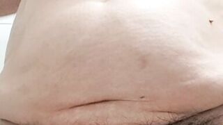 Wife cleaning her hairy pussy