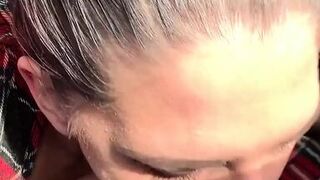 We Snuck off From Work for a Little Bit of Fun in the Car. I Spilled a Little Bit of Cum on His Work Pants, Hope No One Notices