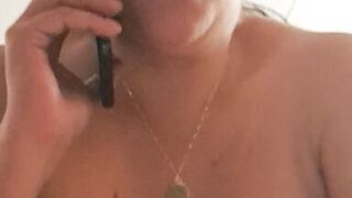 My husband calls me and I'm fucking my stepson